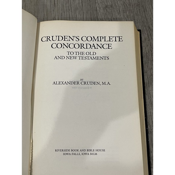 Vintage Cruden's Complete Concordance Hardcover Bible Study Book‎ 1984 - Picture 5 of 8